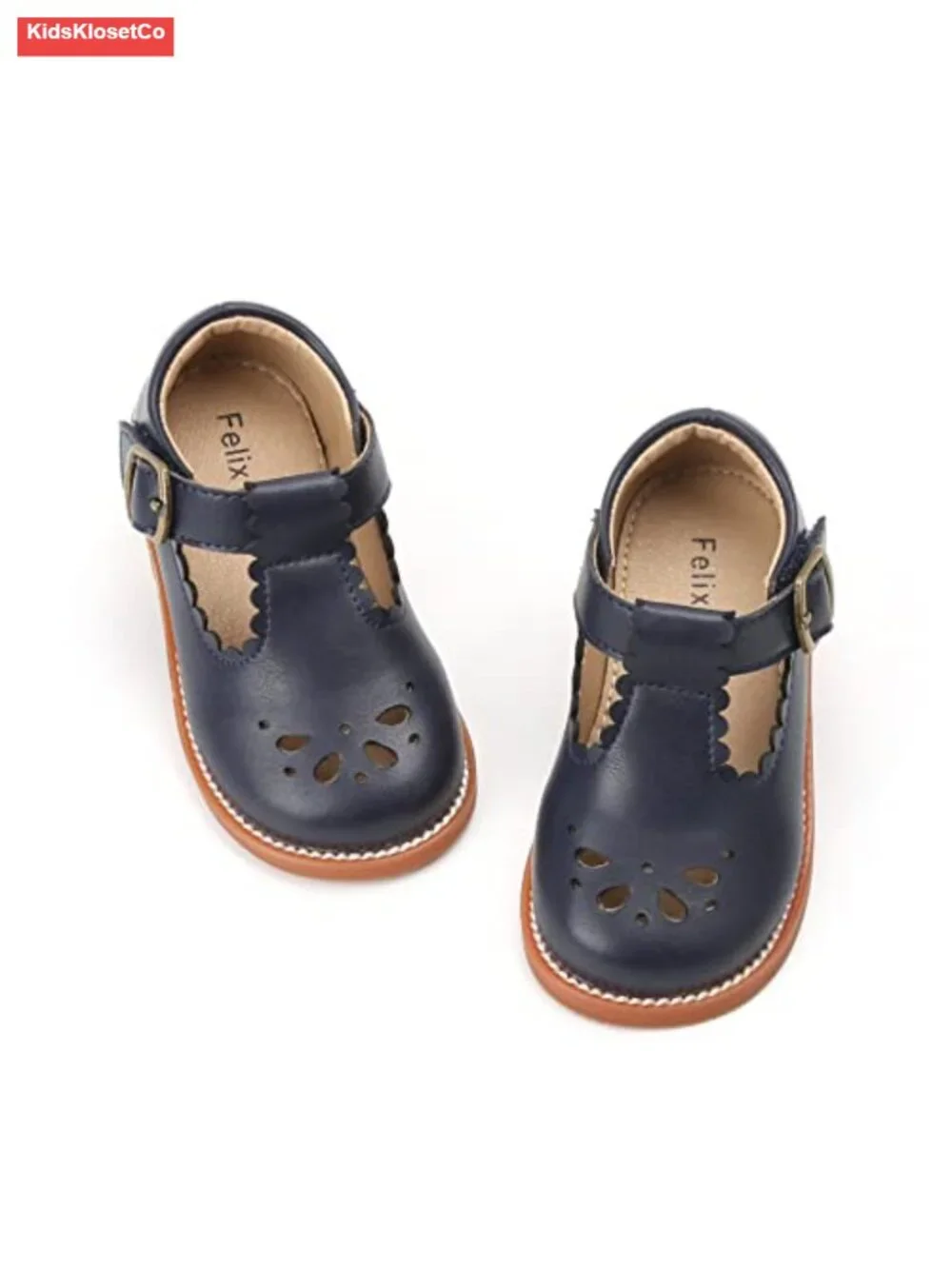 Toddler Girl Mary Jane Ballet Flats - Hook & Loop Dress Shoes